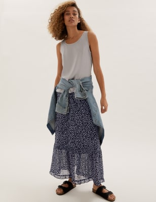 Denim Midi Skirt Marks And Spencer