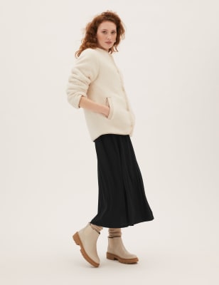 

M&S Collection Falda de punto a media piernaWomens - Black, Black