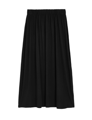 

M&S Collection Falda de punto a media piernaWomens - Black, Black