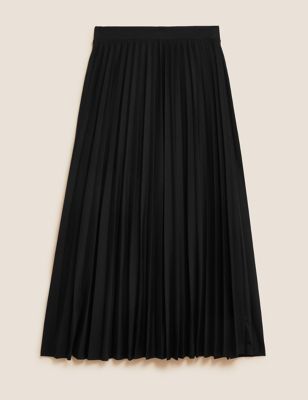 Jersey Pleated Midi Skirt | M&S Collection | M&S