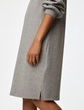 Kuscheliges Mini-Pulloverkleid mit hohem Kragen