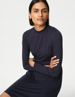 M&s black online dress sale