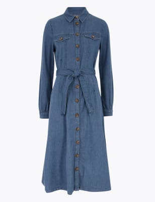 marks and spencer denim dress