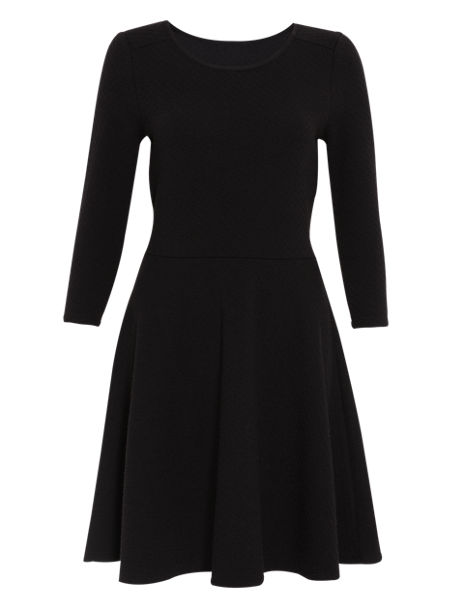 PETITE Textured Skater Dress | M&S Collection | M&S
