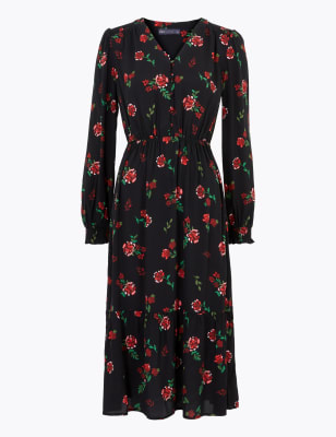 marks spencer midi dress