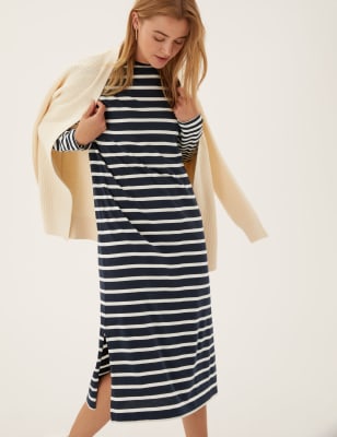 midi cotton t shirt dress