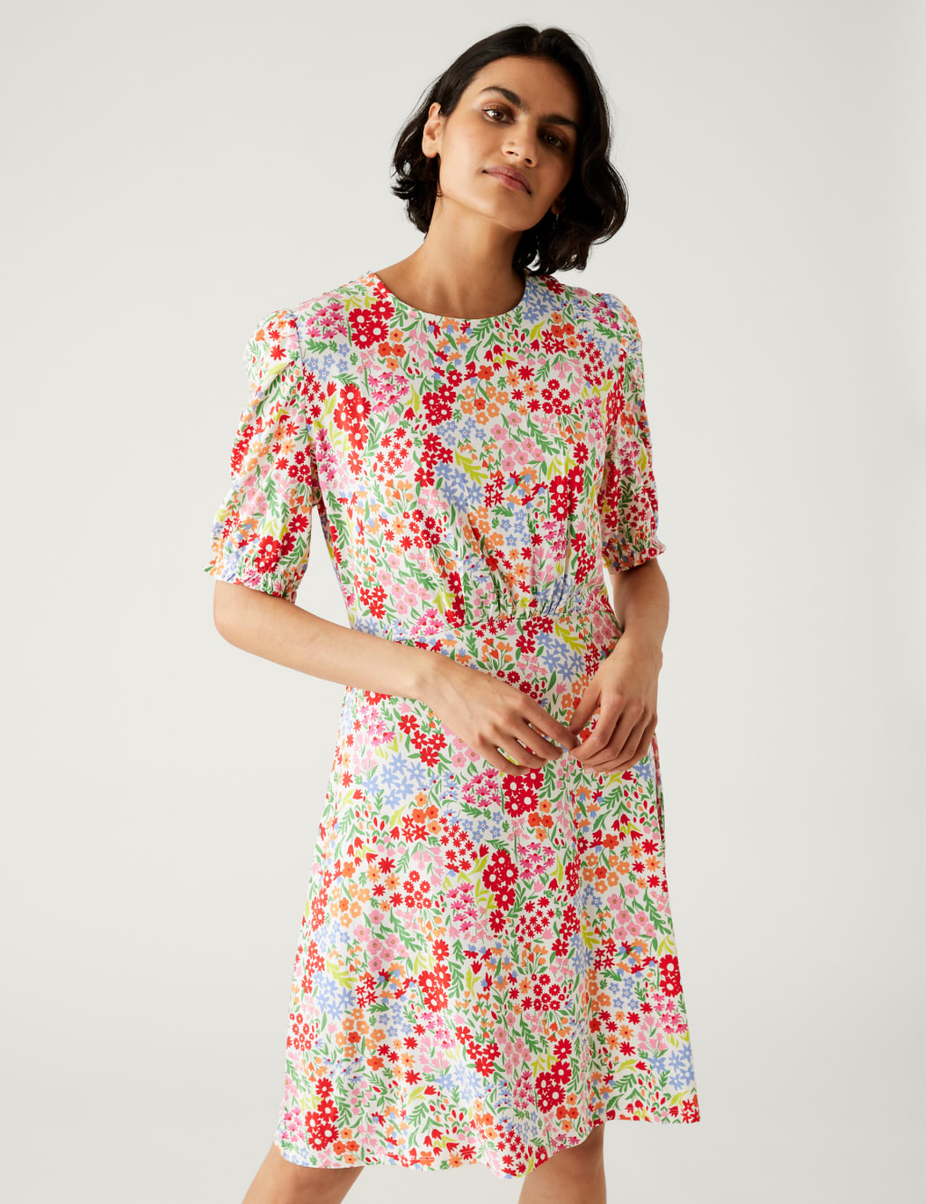 Jersey Printed Mini Skater Dress image 2