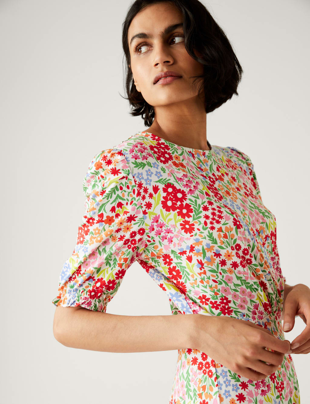 Jersey Printed Mini Skater Dress image 3