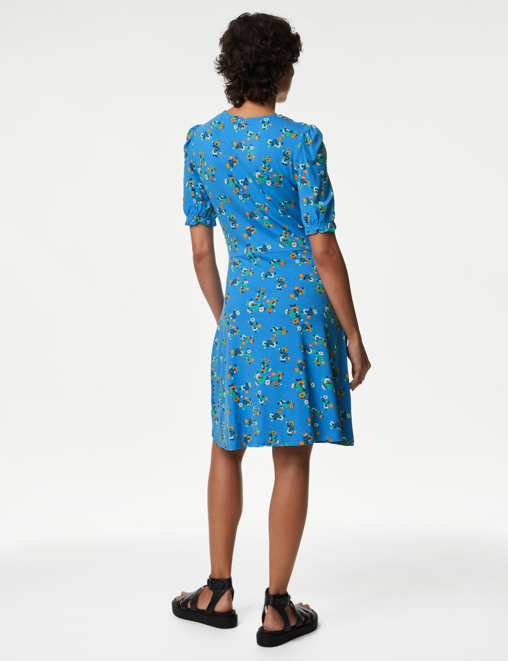 Jersey Printed Mini Skater Dress image 5