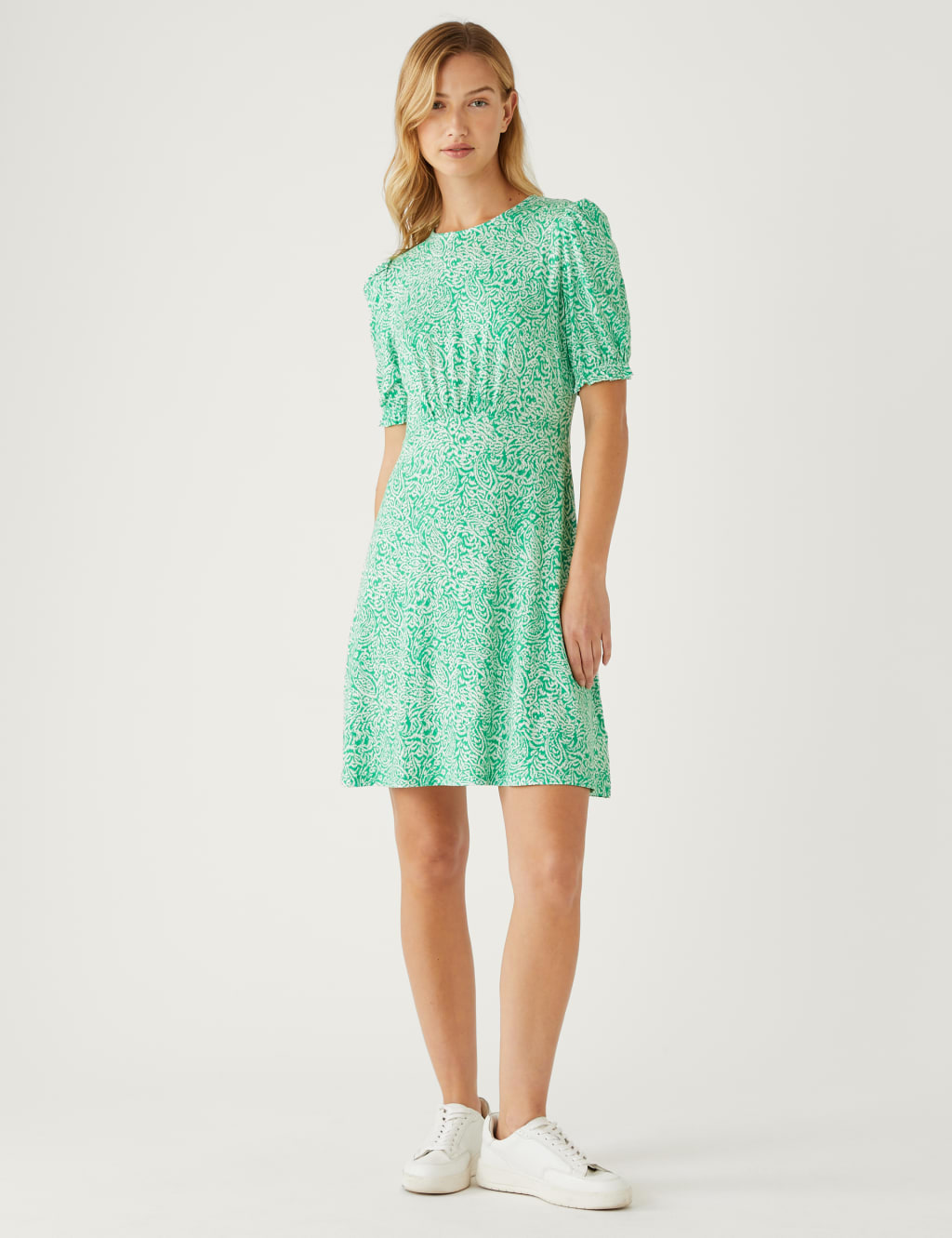 Jersey Printed Mini Skater Dress image 3