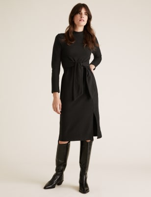 marks and spencer black shift dress