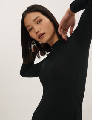 

M&S Collection Minivestido skater de puntoWomens - Black, Black