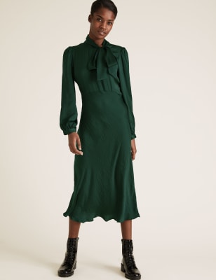 m&s green dress