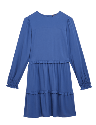 

Womens M&S Collection Mini Tiered Dress - Navy, Navy
