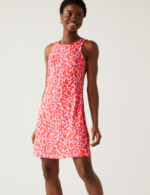 

Womens M&S Collection Jersey Printed Mini Swing Dress - Pink Mix, Pink Mix