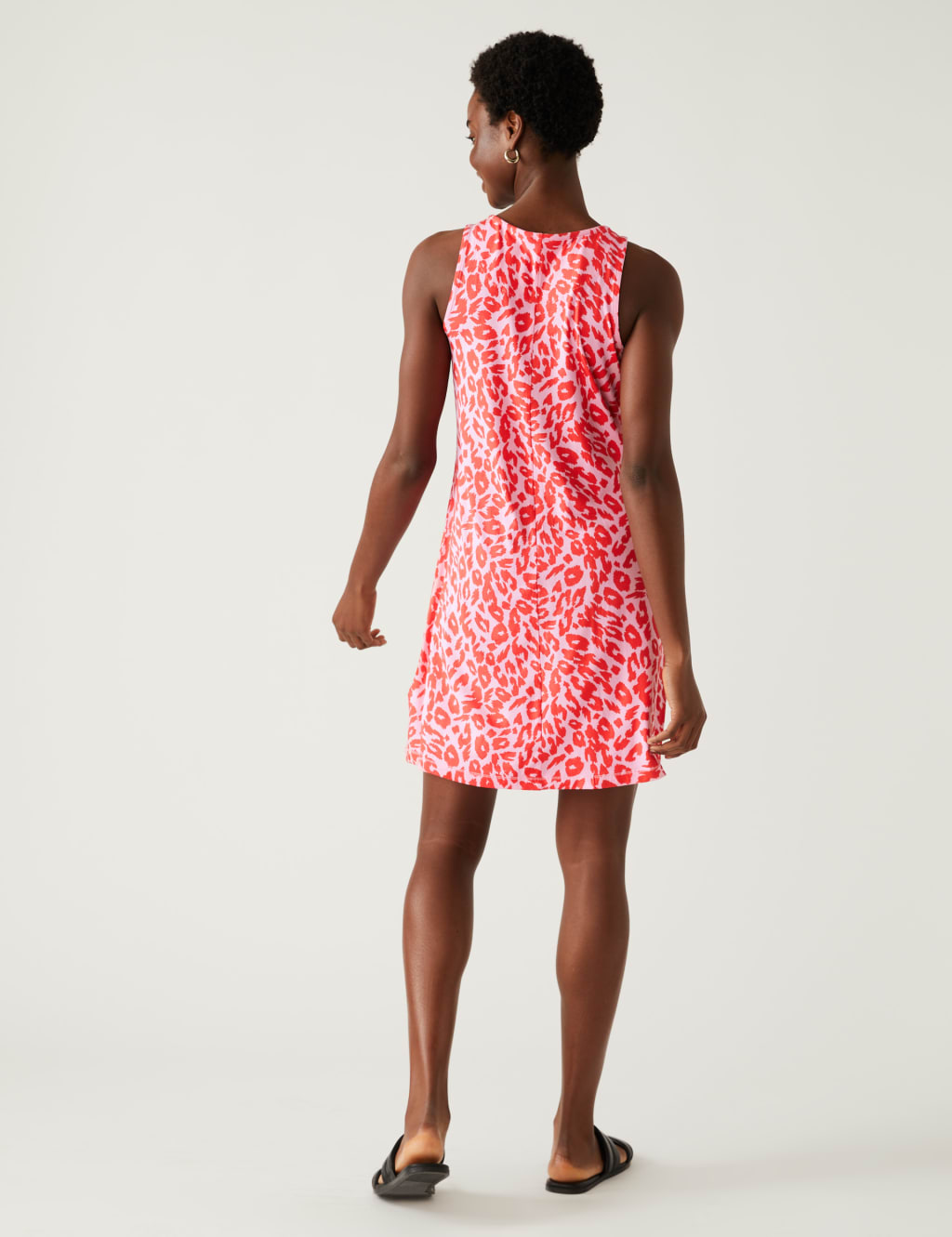 Jersey Printed Mini Swing Dress image 4