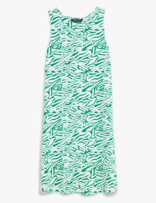 Jersey Printed Mini Swing Dress