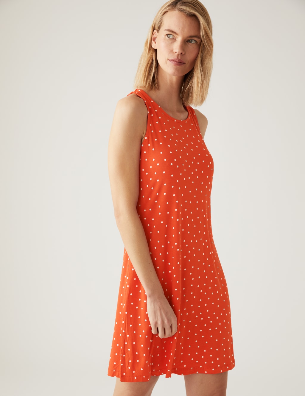 Jersey Printed Mini Swing Dress image 2