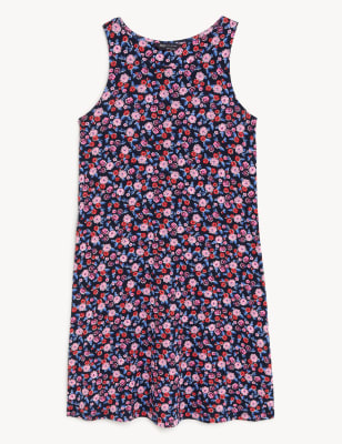 Jersey Printed Mini Swing Dress