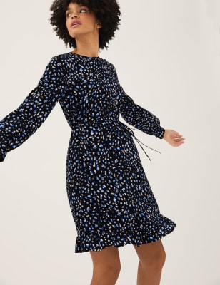 

M&S Collection Minivestido a la cintura estampado con detalle de lazoWomens - Multi, Multi