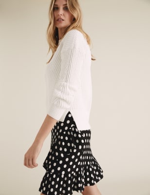 wrap skirt polka dot