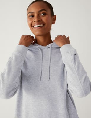 

Womens M&S Collection Jersey Hooded Knee Length Jumper Dress - Grey, Grey