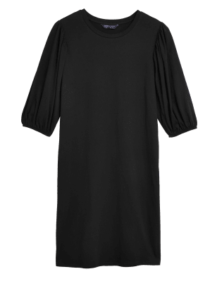 

M&S Collection Minivestido estilo camiseta con cuelo redondo 100% algodónWomens - Black, Black