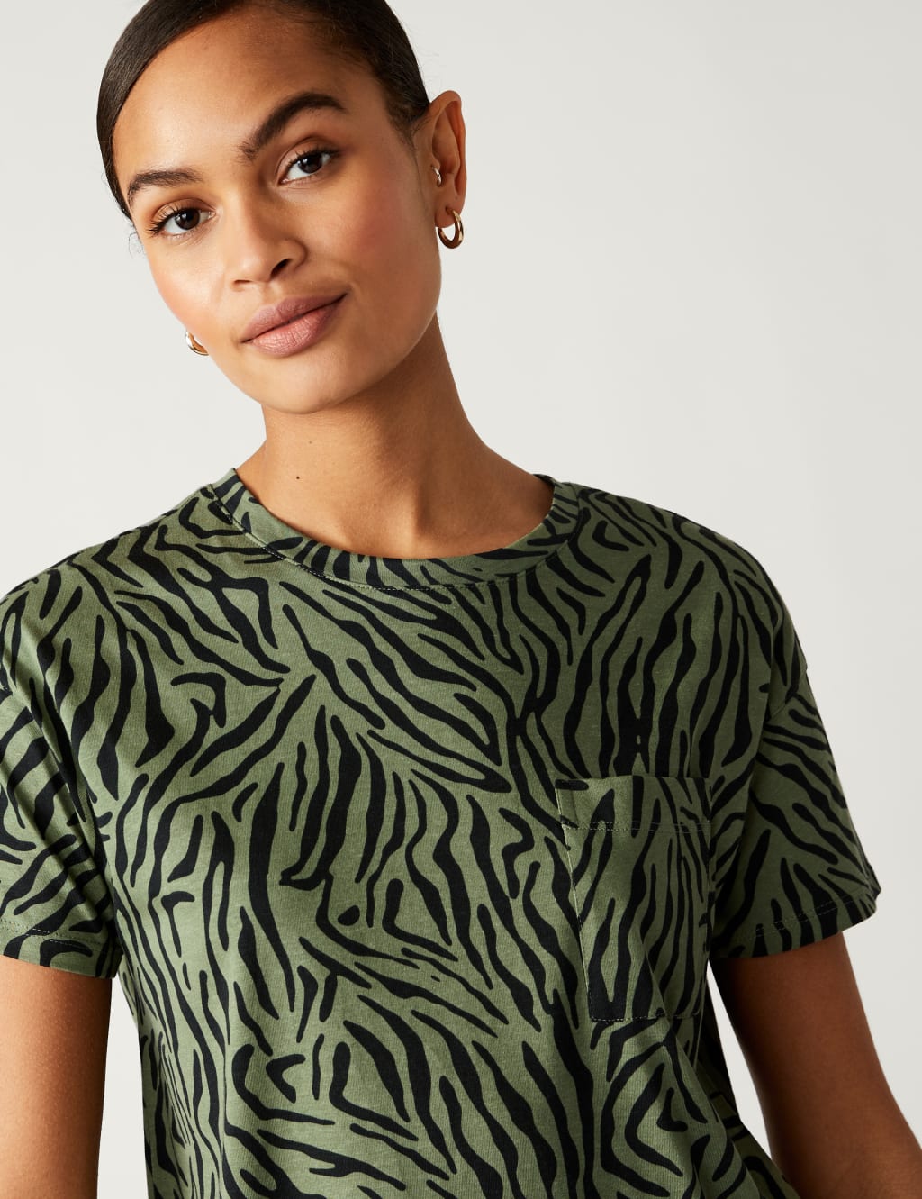 Pure Cotton Printed Mini T-Shirt Dress image 2