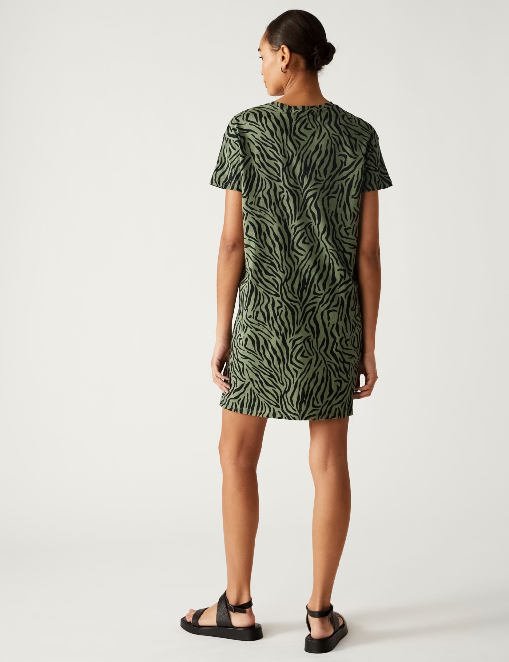 Pure Cotton Printed Mini T-Shirt Dress image 4