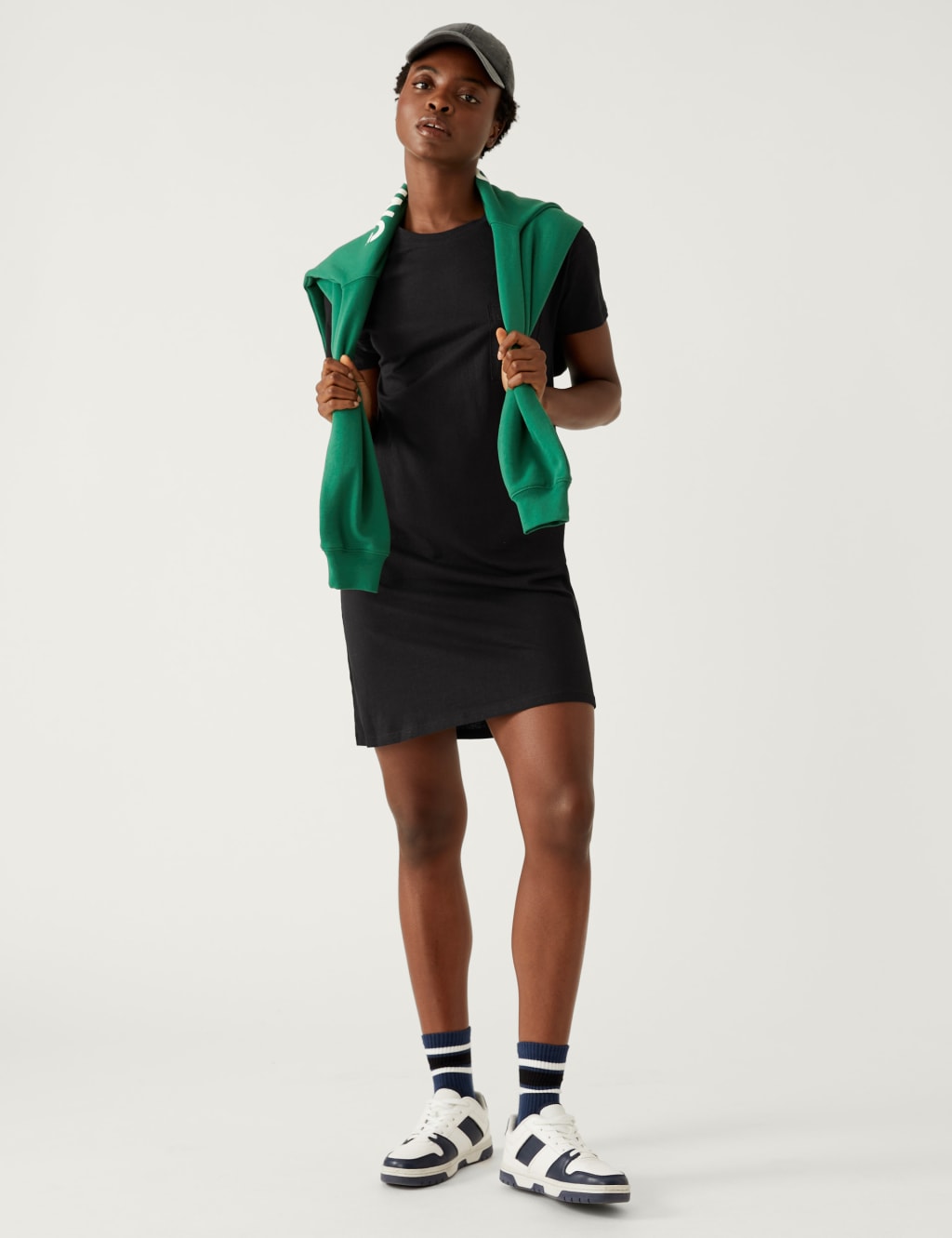 Pure Cotton Round Neck Mini T-Shirt Dress image 2