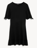 Jersey Round Neck Mini Skater Dress