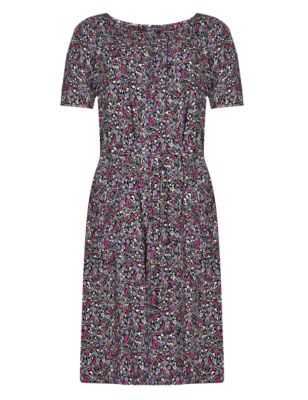 Floral Peasant Neck Tunic Dress | M&S Collection | M&S