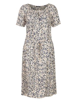Peasant Neck Ditsy Tulip Tunic Dress | M&S Collection | M&S
