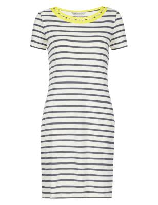 Jewel Neckline Striped T-Shirt Dress | M&S Collection | M&S