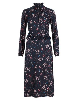 Pure Modal Vintage Style Floral Midi Dress | Lulu Kennedy for Indigo ...