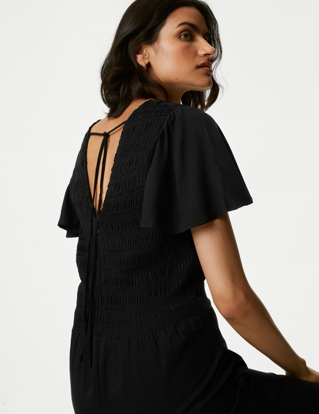 Tie Neck Frill Detail Jumpsuit image 2