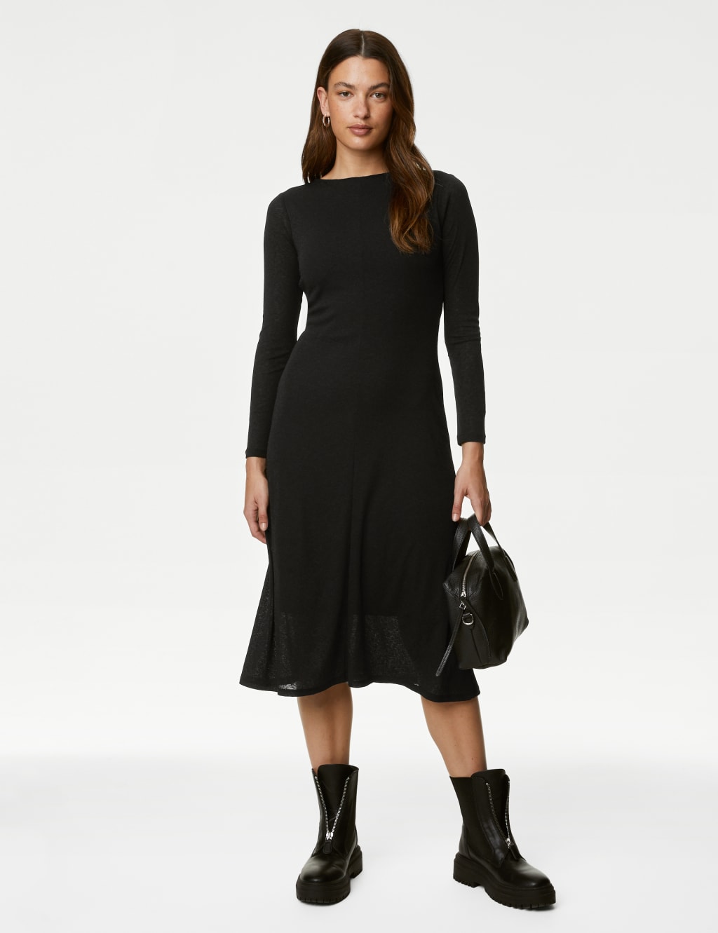 Mesh Jersey Midi Column Dress image 1