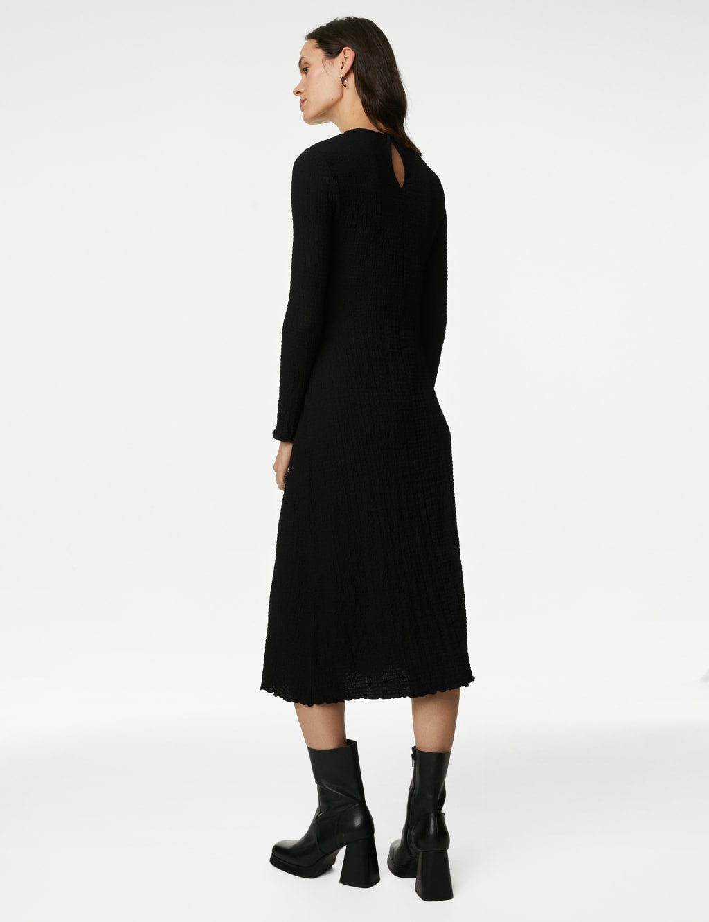 Jersey Textured Midi Column Dress image 5