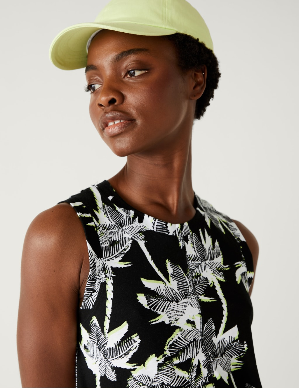 Pure Cotton Printed Midaxi T-Shirt Dress image 2