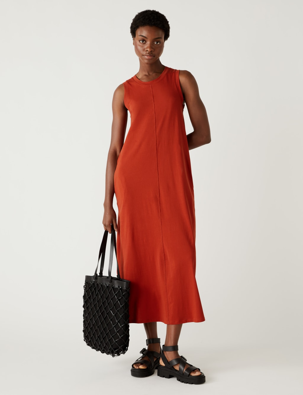 Pure Cotton Jersey Midaxi T-Shirt Dress image 2