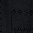 Pure Cotton Broderie Midi Tiered Dress - black