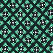 Printed Square Neck Midi Cami Slip Dress - darkgreenmix