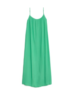 

M&S Collection Vestido camisola estilo combinación a media pierna de tirantes de escote cuadradoWomens - Medium Green, Medium Green