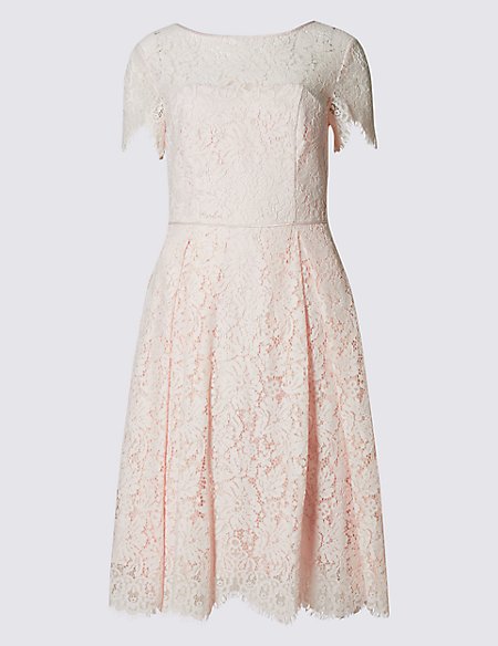 Cotton Blend Lace Swing Dress | M&S Collection | M&S