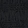 Pure Cotton Square Neck Midi Shirred Dress - black