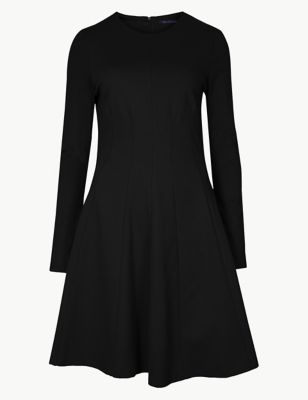 Dart Detail Mini Fit & Flare Dress | M&S Collection | M&S