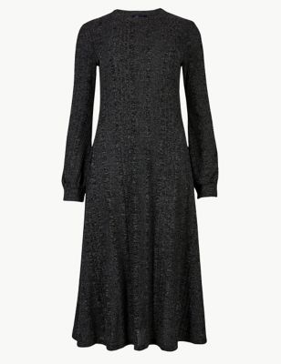 Jersey Cuff Sleeve Swing Midi Dress | M&S Collection | M&S