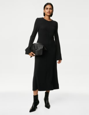 

M&S Collection Vestido columna abrigado a media piernaWomens - Black, Black