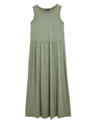 

Womens M&S Collection Tencel™ Jersey Midi Relaxed Swing Dress - Khaki, Khaki