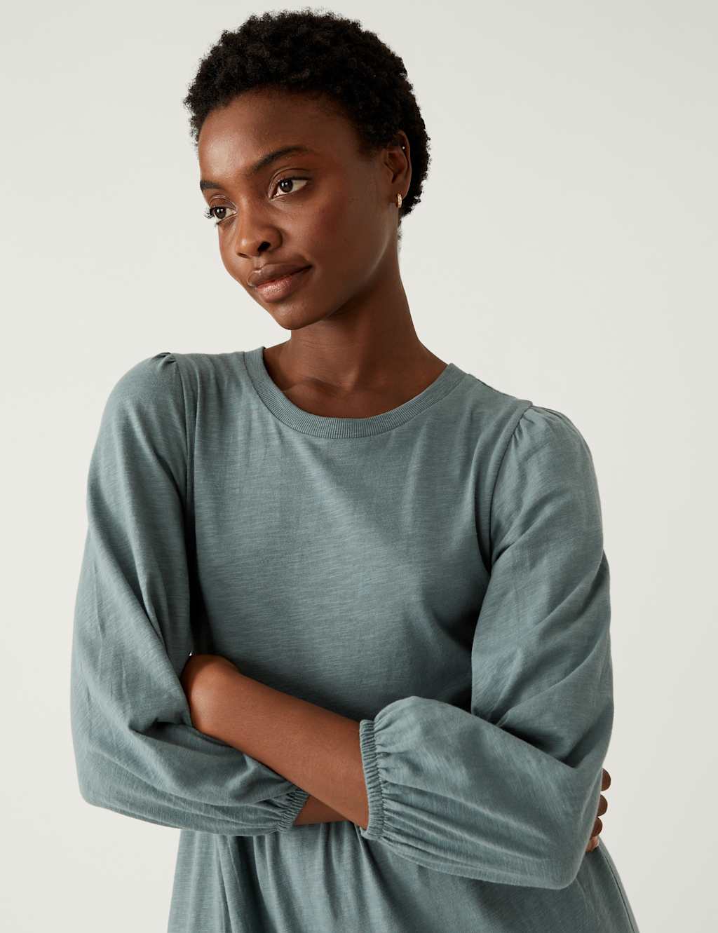 Jersey Midi Tiered Dress image 4